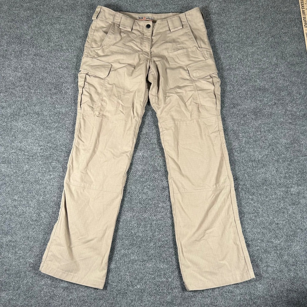 5.11 Tactical Cargo Pants Womens Size 10 Tan Khaki Ripstop Outdoor Utility Work